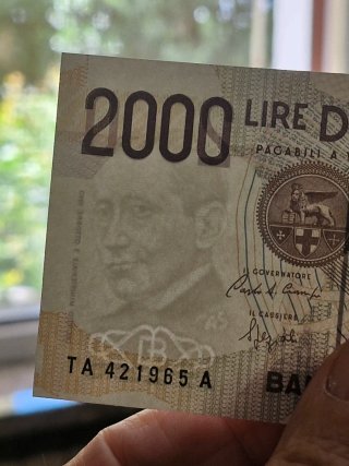 Banconota 2000 Lire Italia G. Marconi