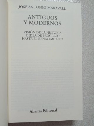 Antiguos y Modernos - José Antonio Maravall