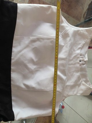 Vestido blanco y negro Talla M