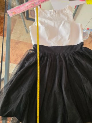 Vestido blanco y negro Talla M