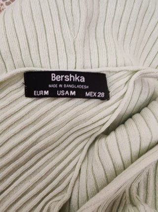 Vestido Bershka elástico beige Talla M