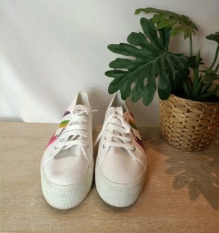 Zapatillas Superga Plataforma Talla 38 Arcoíris