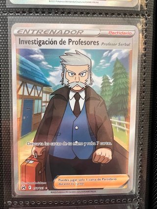 Carta Pokémon profesor serbal cenit supremo