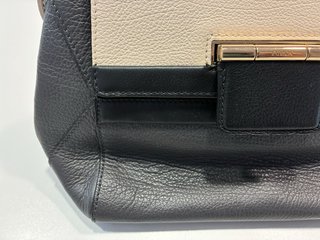 Bolso Furla Crema y Negro Piel