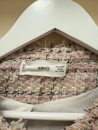 Chaqueta Tweed Mango Multicolor Talla M