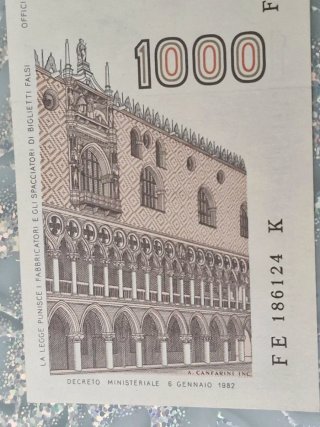 Banconota 1000 Lire Italia