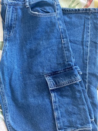 Pantalones vaqueros cargo azules no envio