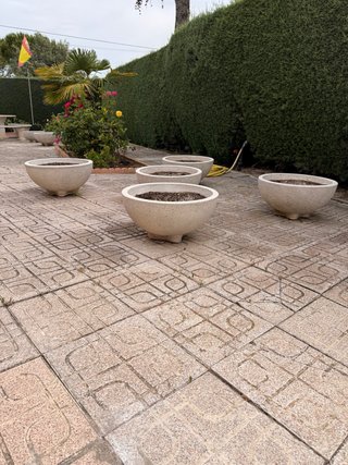 5 Jardineras de Hormigón 65cm