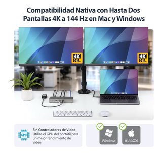 StarTech Docking Station USB4 USB-C 100W
