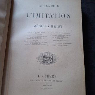 Libro antiguo L'Imitation de Jésus-Christ 1858