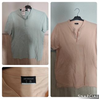 Polos caballero LEFTIESMAN L/42 rosa y verde