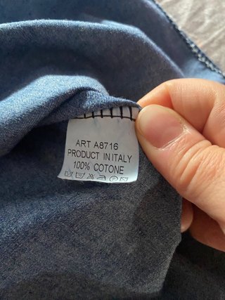 Vestito in cotone monospalla