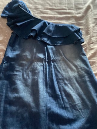 Vestito in cotone monospalla
