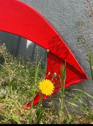 Specchio Nembula Design Rosso