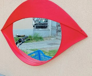 Specchio Nembula Design Rosso