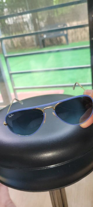 Gafas Ray-Ban Aviator Italianas Azul Dorado