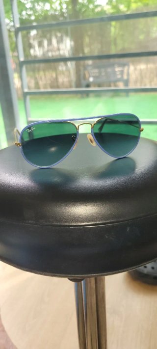 Gafas Ray-Ban Aviator Italianas Azul Dorado