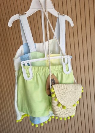 Conjunto Verano Niña Vestido Short y bolso
