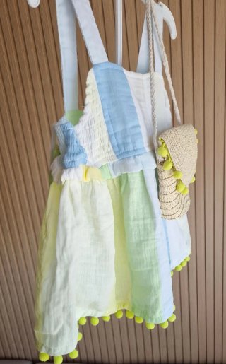 Conjunto Verano Niña Vestido Short y bolso