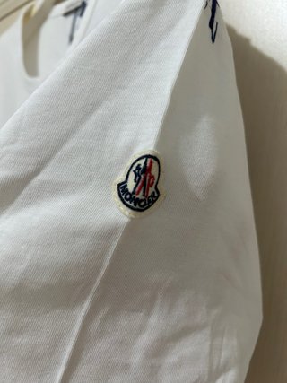 Maglietta Moncler Bianca con Disegno