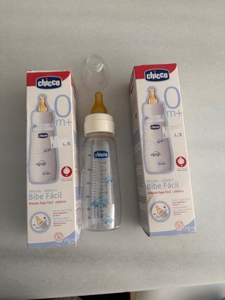 Pack 2 Biberones Chicco 0m+ Látex Flujo Normal