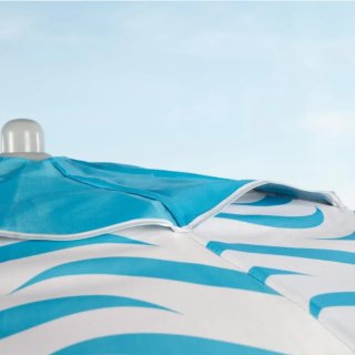 Sombrilla playa antiviento Ø220cm Aktive olas azul