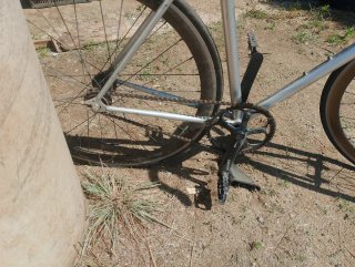 Bicicleta Fixie plateada