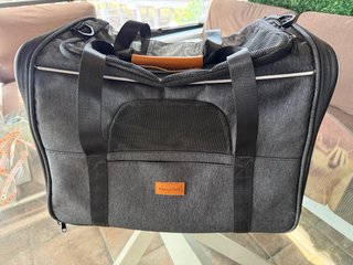 Transportín para mascotas gris