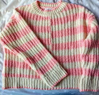 Jersey Mango Lana Rayas Rosa Talla S