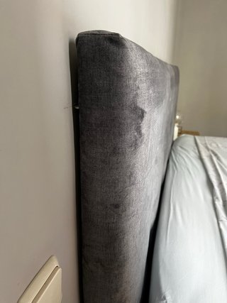 Cabecero tapizado Leroy Merlin 150cm gris