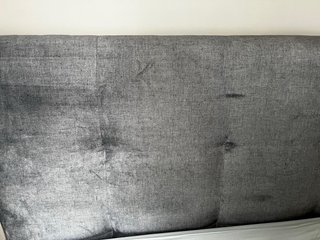 Cabecero tapizado Leroy Merlin 150cm gris