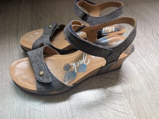 Sandalias Panama Jack grises y azules