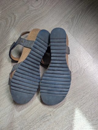 Sandalias Panama Jack grises y azules