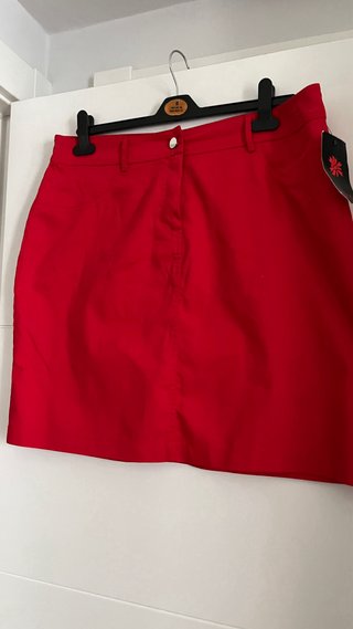 Falda vaquera roja