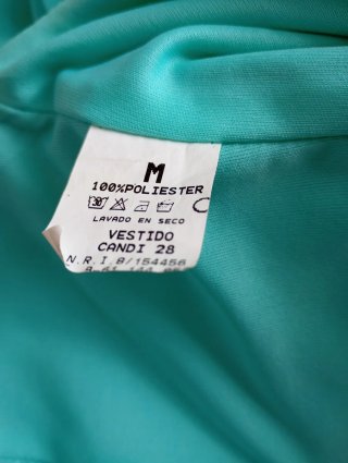 Vestido asimétrico verde agua , corto mujer