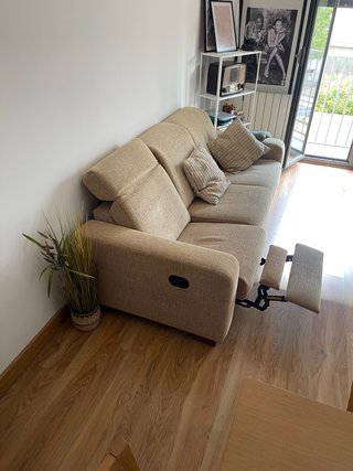 Divano vintage in tessuto beige