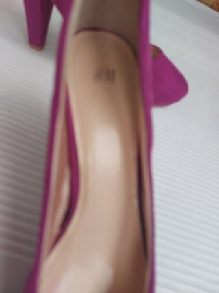 Zapatos H&M Talla 39 Morado  tipo Ante