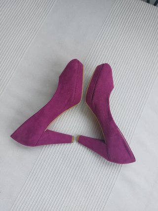 Zapatos H&M Talla 39 Morado  tipo Ante