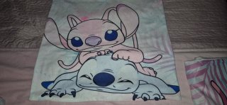Funda Cojín Stitch y Ángel 45x45cm