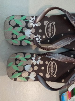 Chanclas Havaianas Marrón Flores Talla 41-42