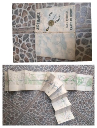 Air France Carte de Route Paris-Bucarest