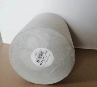 Vaso effetto pietra grezza grigio chiaro