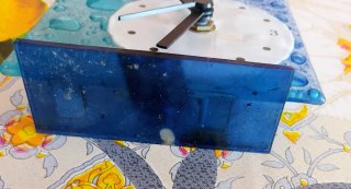 Orologio da tavolo in vetro di Murano