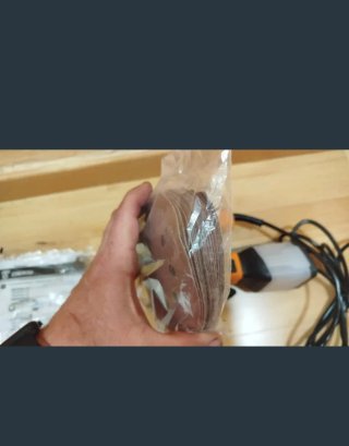 NUEVA! Lijadora orbital 125mm velocidad regulable