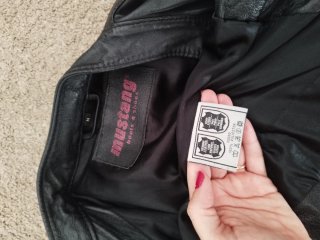 Chaqueta cuero Mustang negra mujer