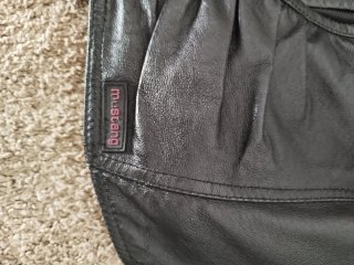 Chaqueta cuero Mustang negra mujer