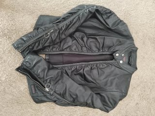 Chaqueta cuero Mustang negra mujer