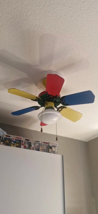 Ventilador de techo multicolor