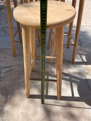 4 tamburets de fusta de pi