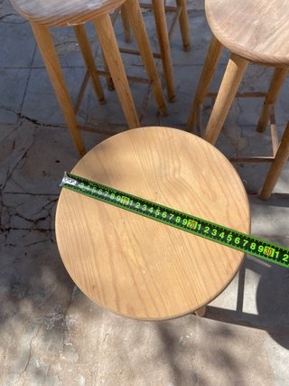 4 tamburets de fusta de pi